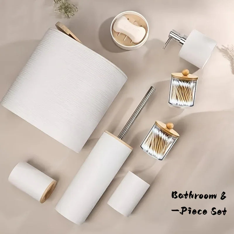 Bathroom Set - Bamboo 8pcs