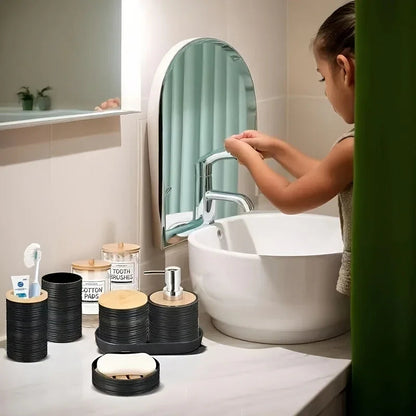 Bathroom Set - Bamboo 8pcs