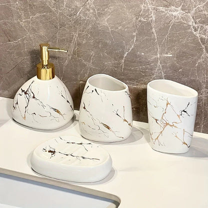 Bathroom Set - Luxury Ceramic 4-Piece
