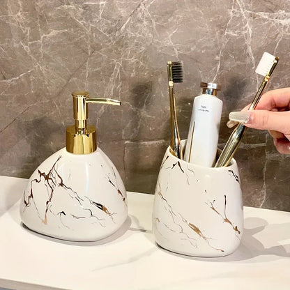 Bathroom Set - Luxury Ceramic 4-Piece