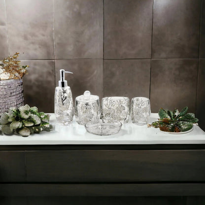 Bathroom Set of Glass in Antlers Design - PoshaBella