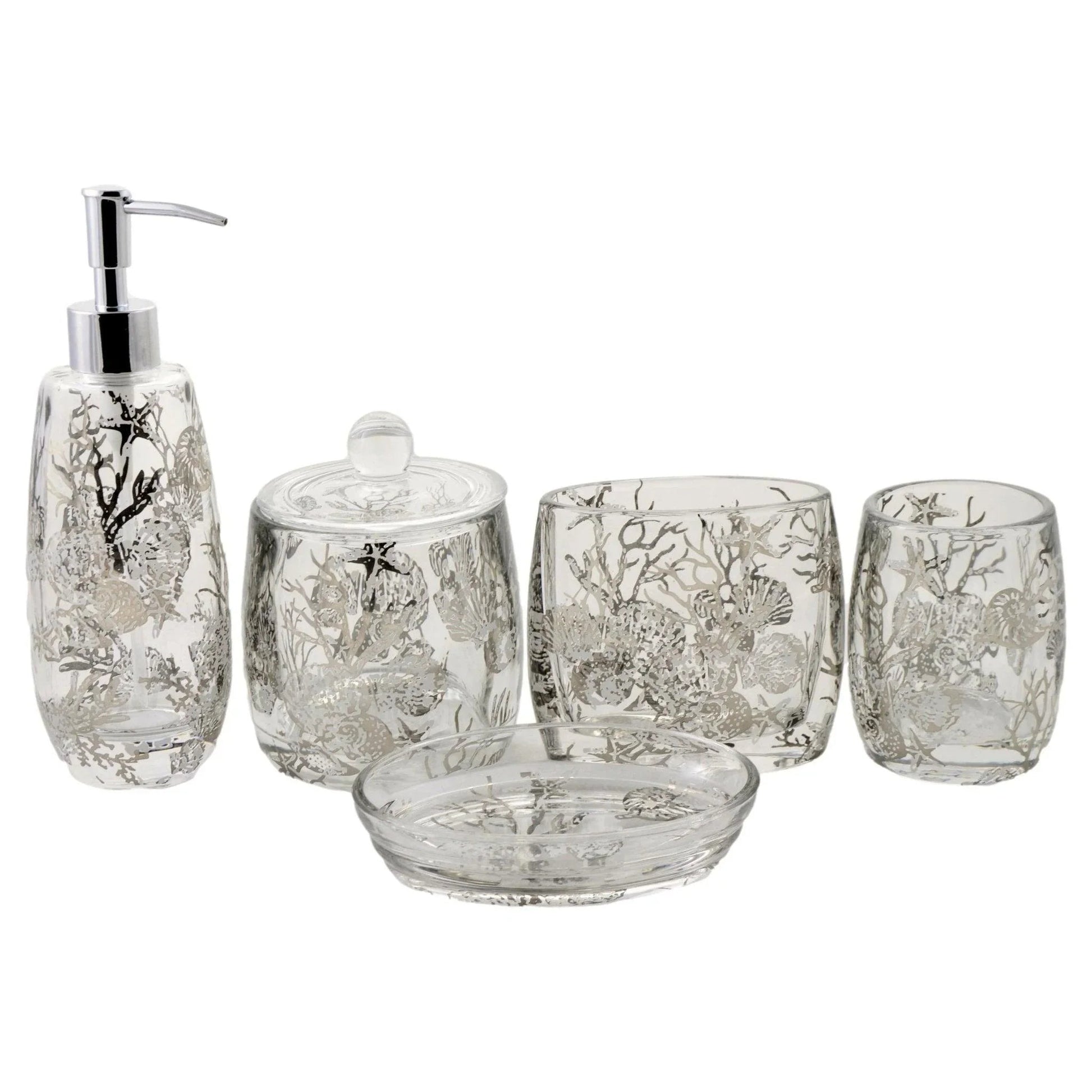Bathroom Set of Glass in Antlers Design - PoshaBella