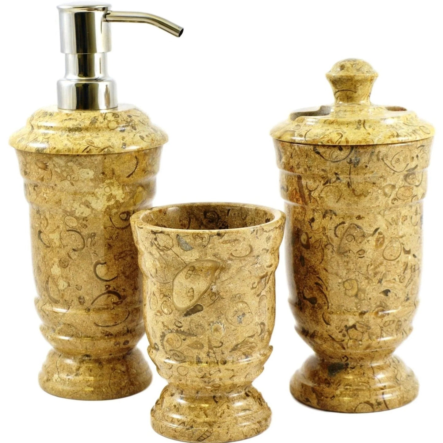Bathroom Tumbler - Bathroom Accessories of Fossil Stone - PoshaBella