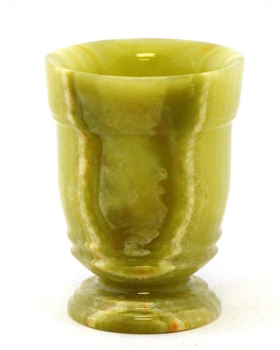 Bathroom Tumbler of Green Onyx | Tasmanian Collection - PoshaBella