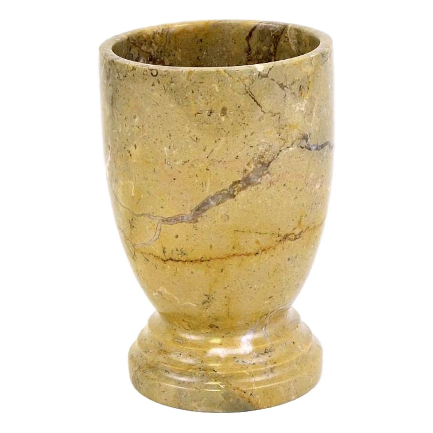 Bathroom Tumbler of Sahara Beige Marble - PoshaBella