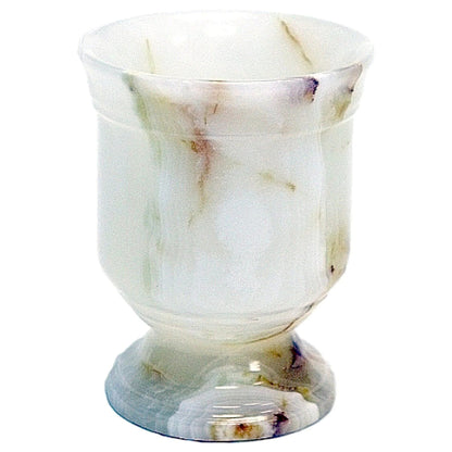 Bathroom Tumbler of White Onyx | Tasmanian Collection - PoshaBella