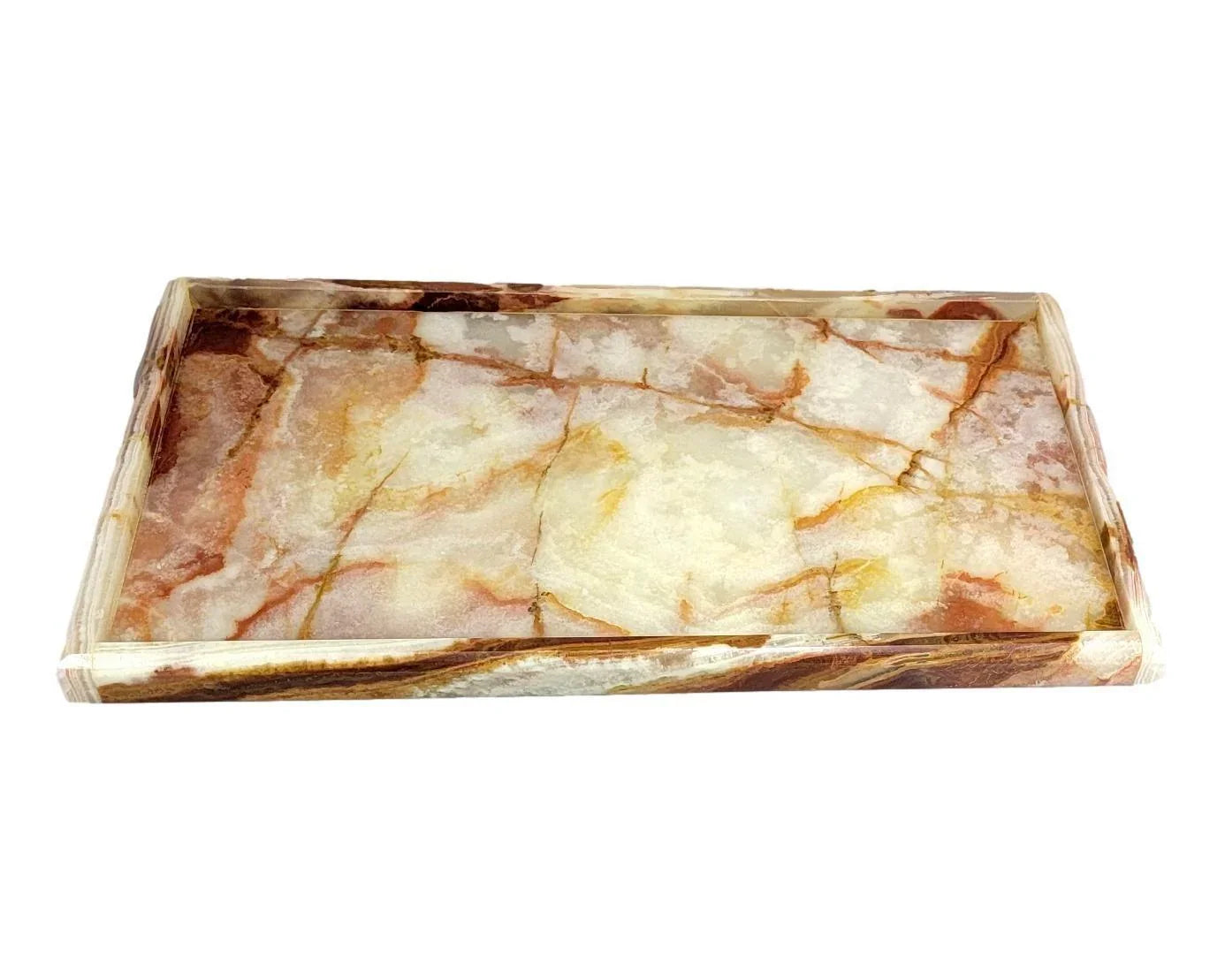 Bathroom Vanity Tray of Multi Brown Onyx - PoshaBella