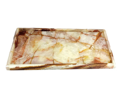 Bathroom Vanity Tray of Multi Brown Onyx - PoshaBella
