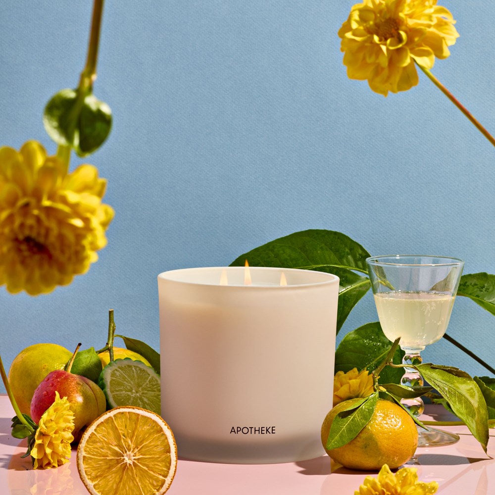 Bergamot Tangerine 3-Wick Candle - PoshaBella