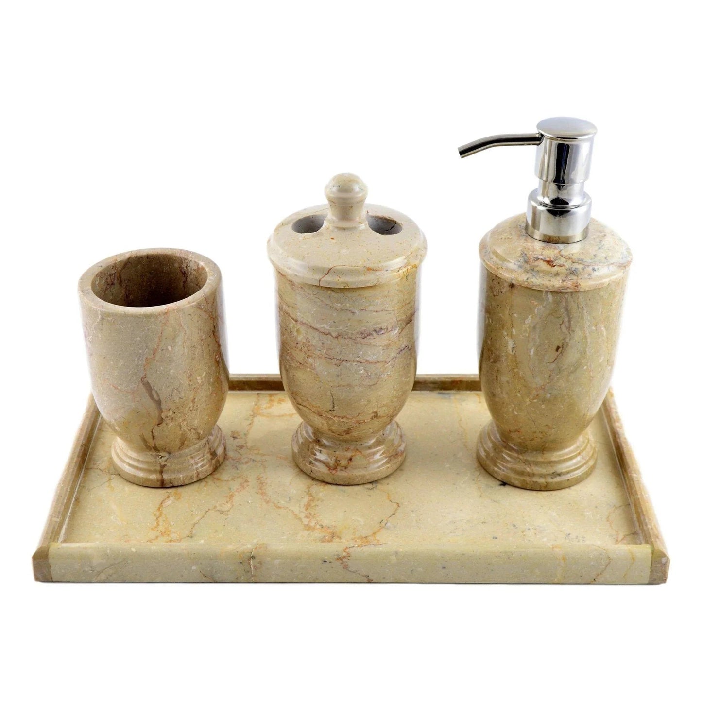 Best Toothbrush Holder of Sahara Beige Marble - PoshaBella