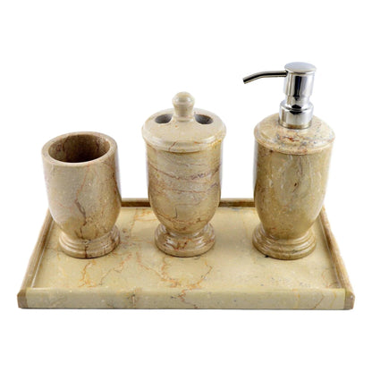 Best Toothbrush Holder of Sahara Beige Marble - PoshaBella