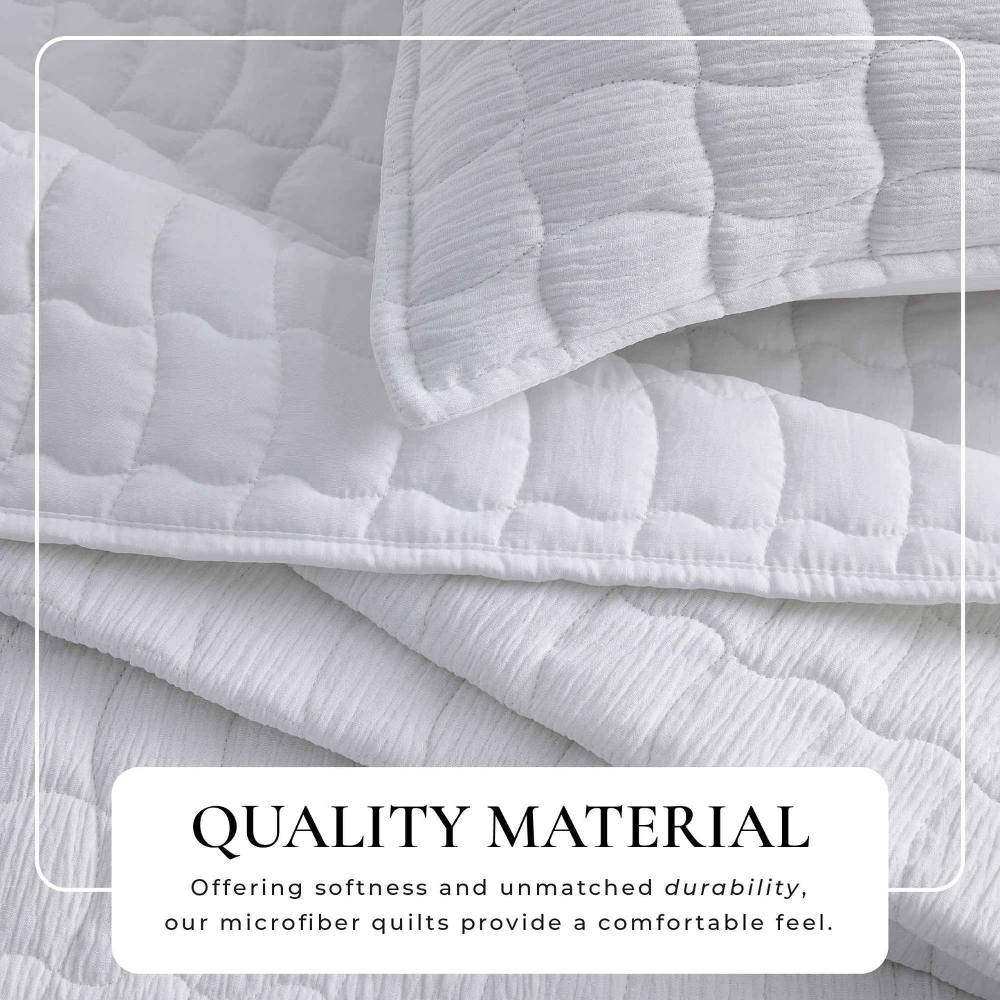 Gauze-Inspired Texture Quilt Set - Wave Stitch Collection