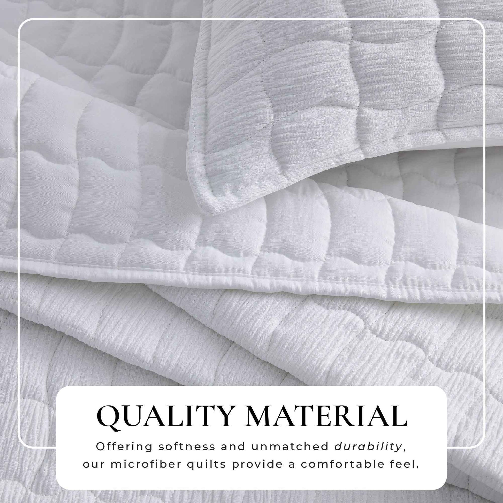 Gauze-Inspired Texture Quilt Set - Wave Stitch Collection