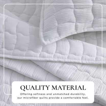 Gauze-Inspired Texture Quilt Set - Wave Stitch Collection