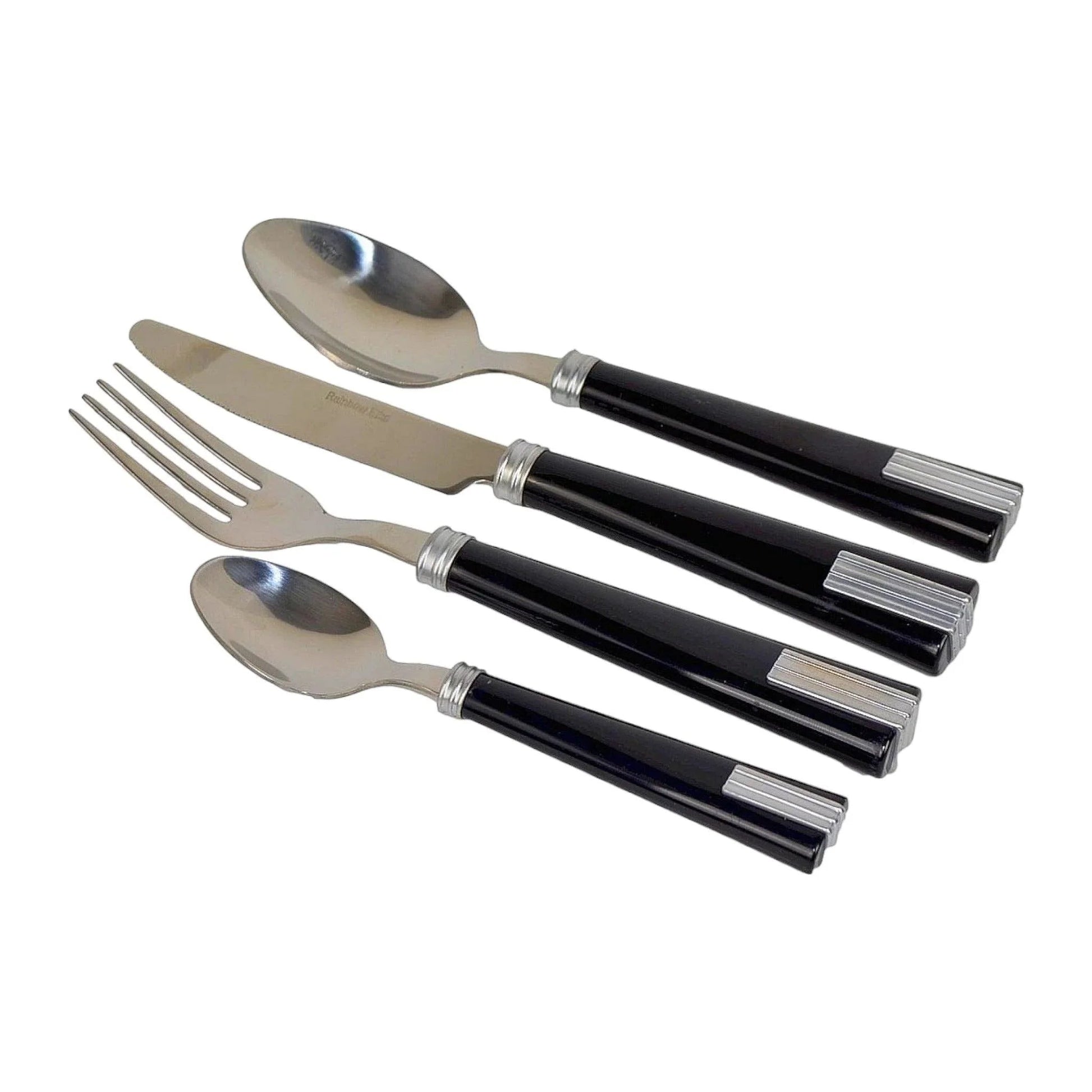 Black Flatware Set - PoshaBella