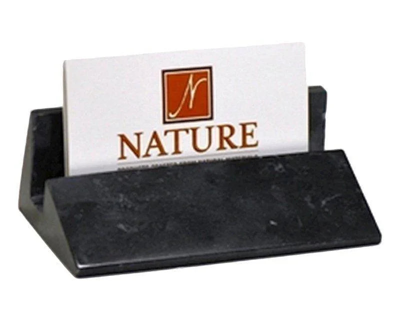 Black Marble Business Card Stand - PoshaBella