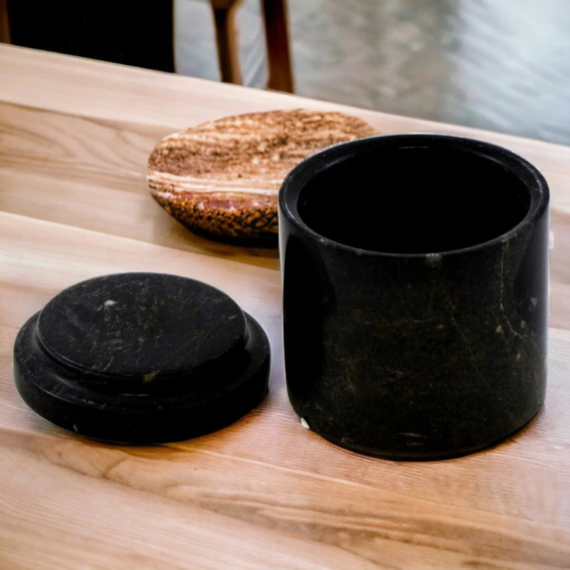 Black Marble Pill Box | Gifts Collection - PoshaBella