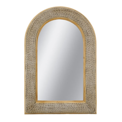 24.2"x36" Woven Texture Decorative Arched Mirror