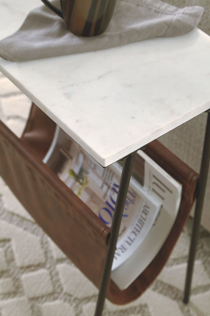 Etanbury - Accent Table - Brown / Black / White