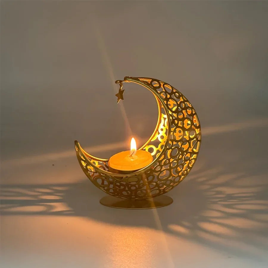 Candle Holder - Decorative Metal Gold