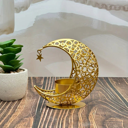 Candle Holder - Decorative Metal Gold