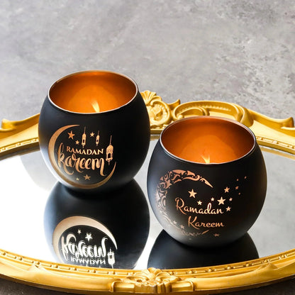 Candle Holder - Glass Moon Star