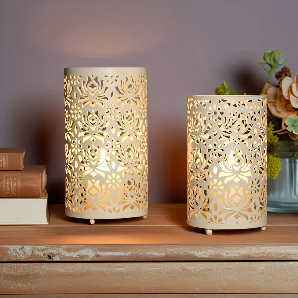 Candle Holders - Decorative Iron Set