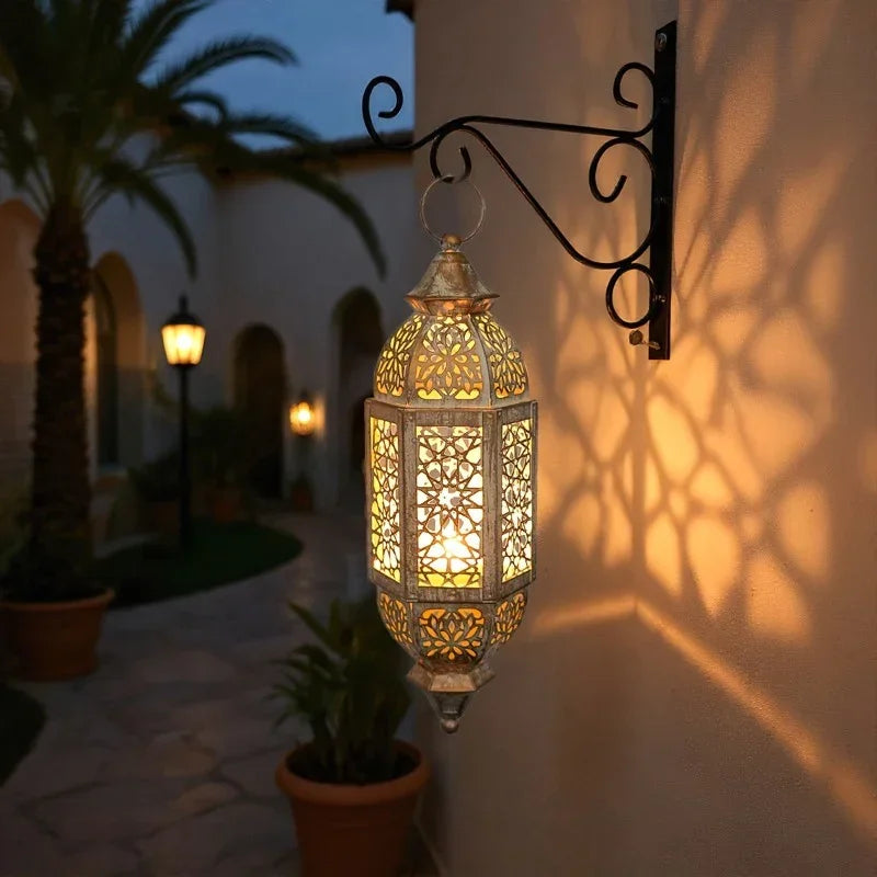 Candle Lantern - Hanging Cast Iron