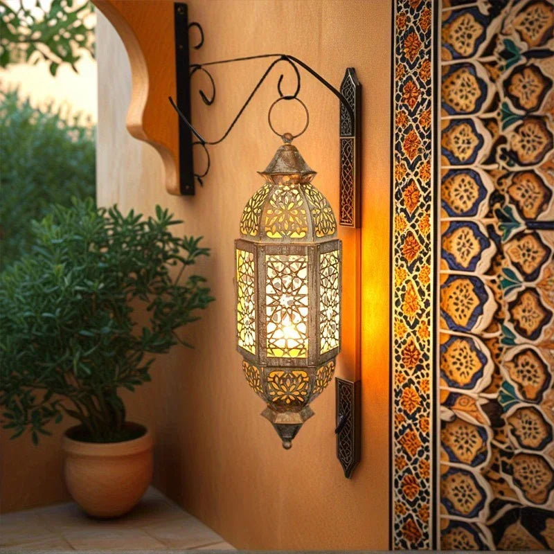 Candle Lantern - Hanging Cast Iron