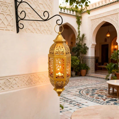 Candle Lantern - Hanging Cast Iron