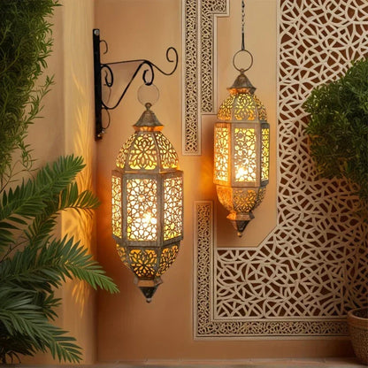 Candle Lantern - Hanging Cast Iron