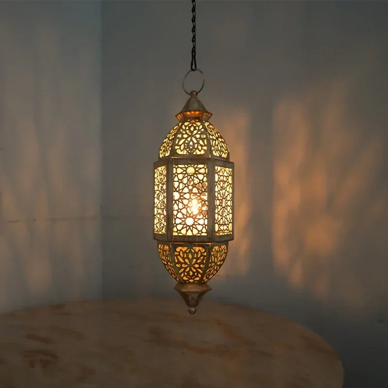 Candle Lantern - Hanging Cast Iron