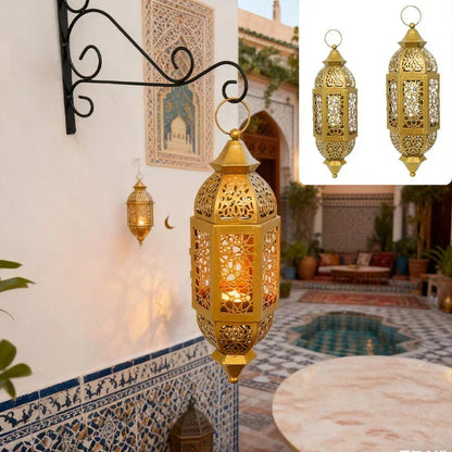 Candle Lantern - Hanging Cast Iron