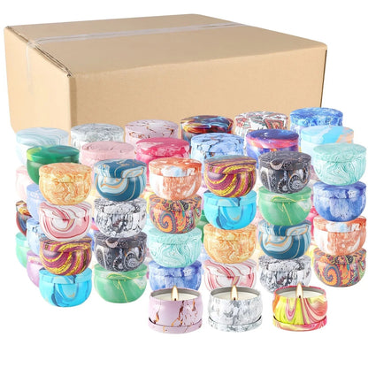 Candles - Smokeless Soy Wax Marble Scented