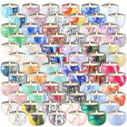 Candles - Smokeless Soy Wax Marble Scented