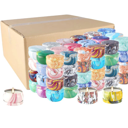 Candles - Smokeless Soy Wax Marble Scented