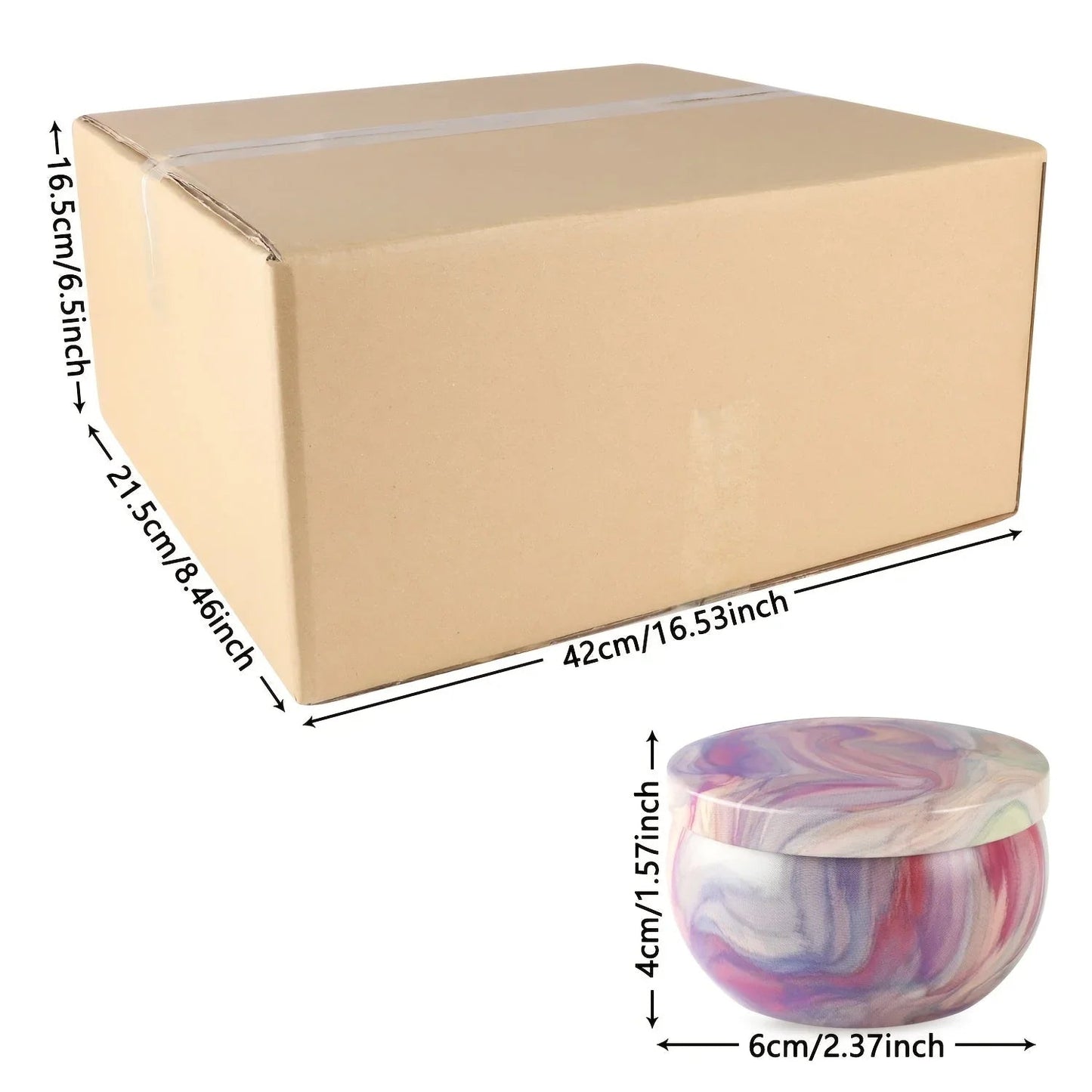 Candles - Smokeless Soy Wax Marble Scented