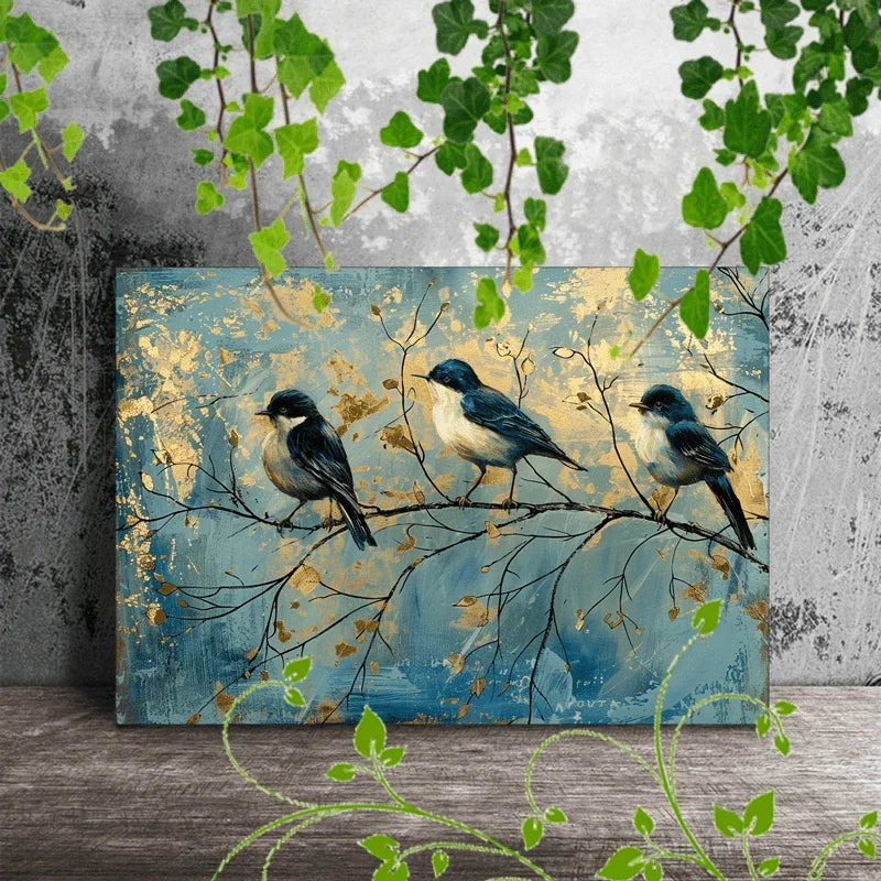 Canvas Painting - Artistic Wooden Blue