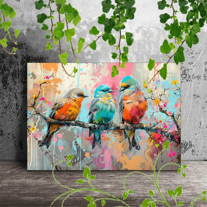 Canvas Painting - Artistic Wooden Colorful