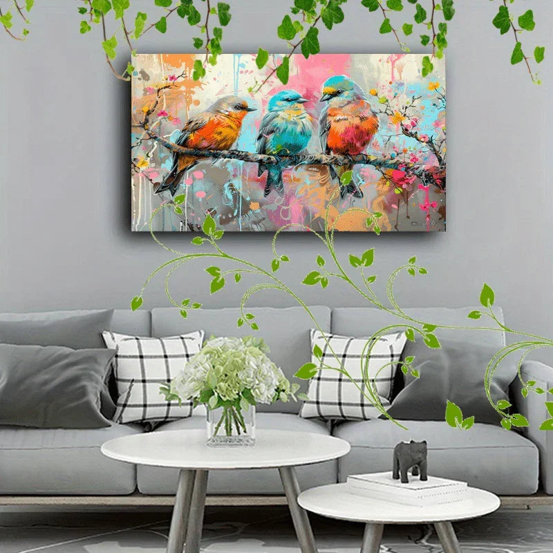 Canvas Painting - Artistic Wooden Colorful