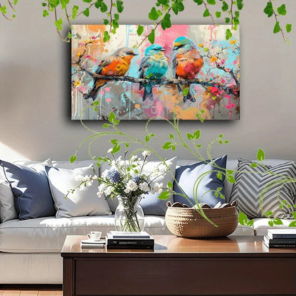 Canvas Painting - Artistic Wooden Colorful