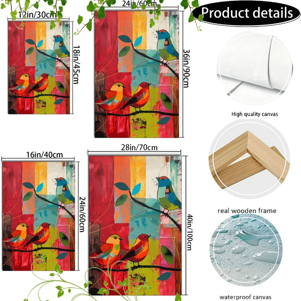 Canvas Painting - Colorful Wooden Abstract