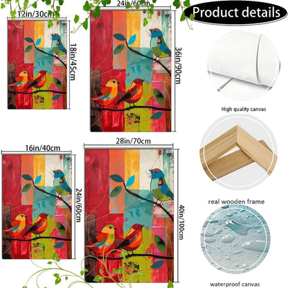 Canvas Painting - Colorful Wooden Abstract