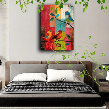 Canvas Painting - Colorful Wooden Abstract