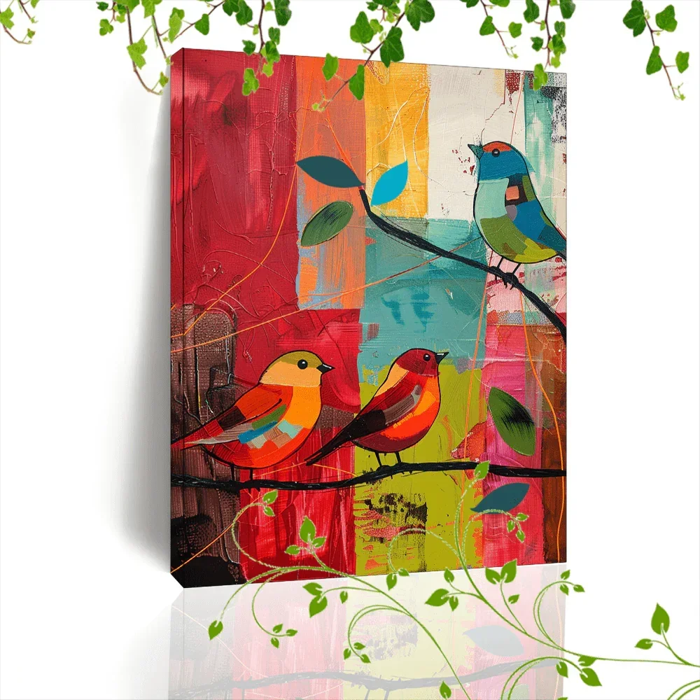 Canvas Painting - Colorful Wooden Abstract