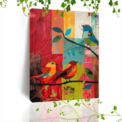 Canvas Painting - Colorful Wooden Abstract