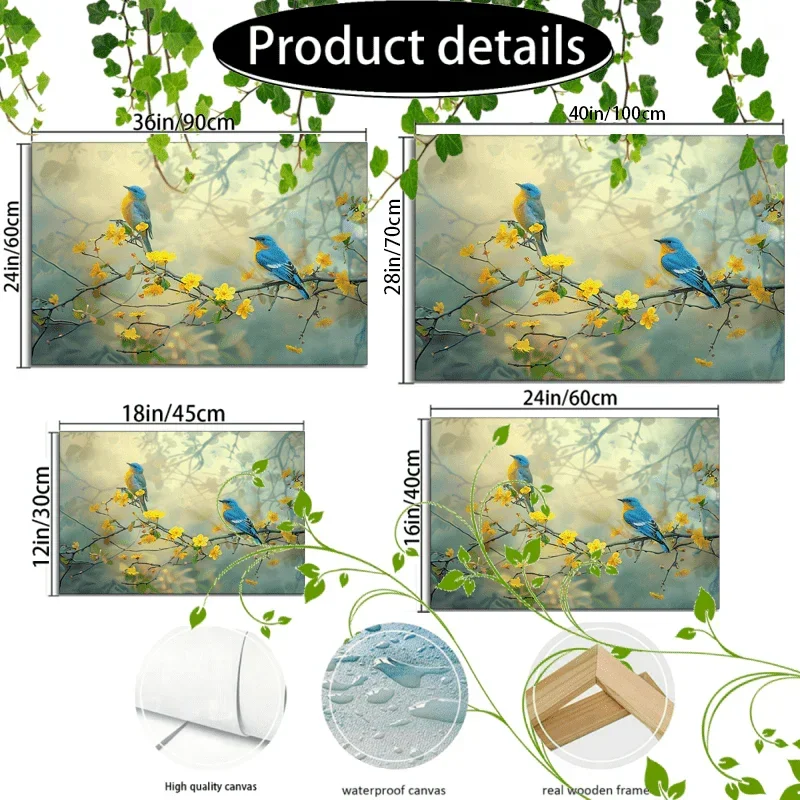 Canvas Painting - Decorative Wooden Blue