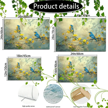 Canvas Painting - Decorative Wooden Blue
