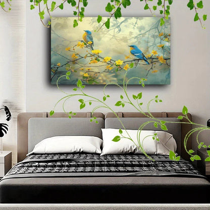 Canvas Painting - Decorative Wooden Blue