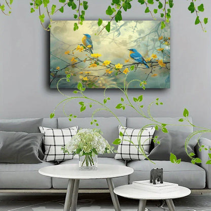 Canvas Painting - Decorative Wooden Blue